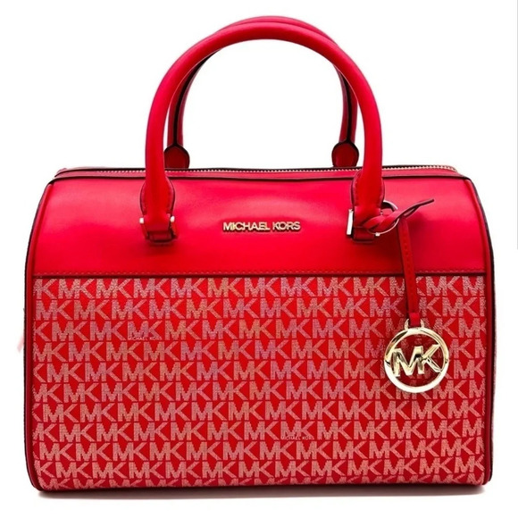 Michael Kors Medium Travel Duffle Satchel Bag (NWT)
Red/Gold - Picture 2 of 12